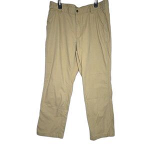 Men's Carhartt Relaxed Fit Work Pants 38x32 Tan Cotton Stretch Utility